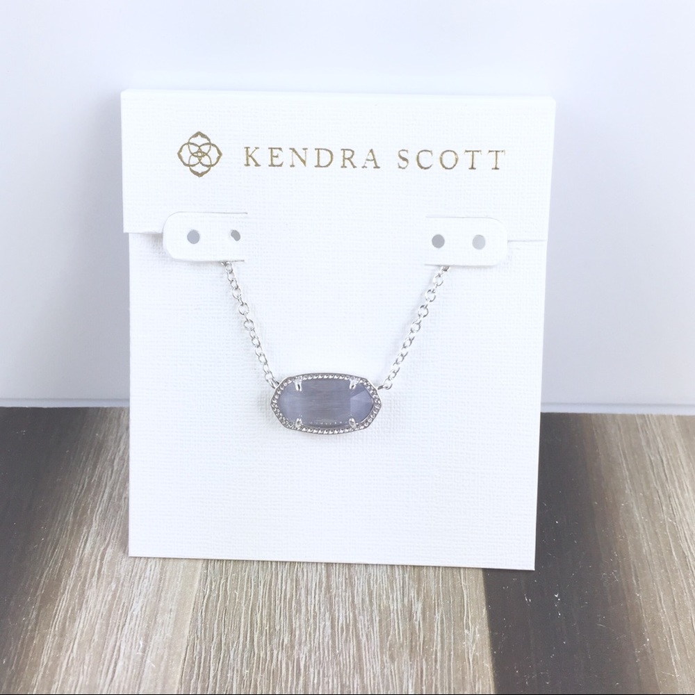 Kendra Scott Elisa slate silver necklace